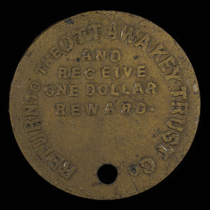 Canada, Ottawa Key Trust Company, aucune dénomination : 1895