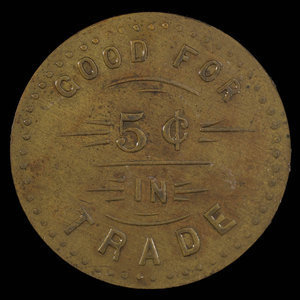 Canada, A.D. Faucher, 5 cents : 1885