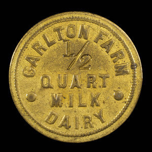 Canada, Carlton Farm Dairy, 1/2 pinte de lait : 1895