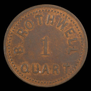 Canada, B. Rothwell, 1 pinte de lait : 1892