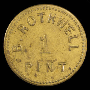 Canada, B. Rothwell, 1 chopine de lait : 1892