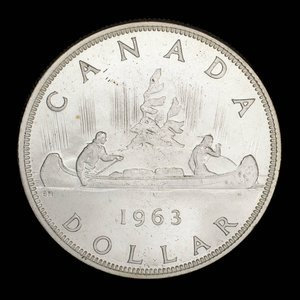 Canada, Élisabeth II, 1 dollar : 1963