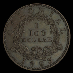 Grande-Bretagne, George IV, 1/100 dollar : 1823