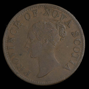 Canada, Province de la Nouvelle-Écosse, 1/2 penny : 1840