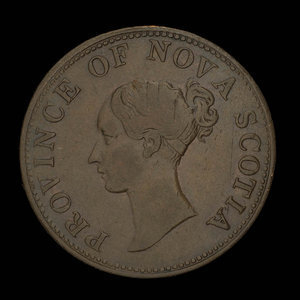 Canada, Province de la Nouvelle-Écosse, 1/2 penny : 1840