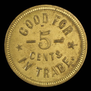 Canada, Gédéon Normandin (G.N.), 5 cents : 1895