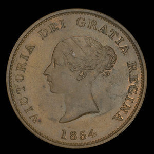 Canada, Province du Nouveau-Brunswick, 1 penny : 1854