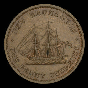 Canada, Province du Nouveau-Brunswick, 1 penny : 1854