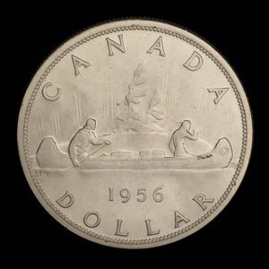 Canada, Élisabeth II, 1 dollar : 1956