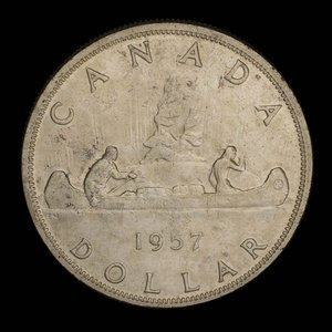 Canada, Élisabeth II, 1 dollar : 1957