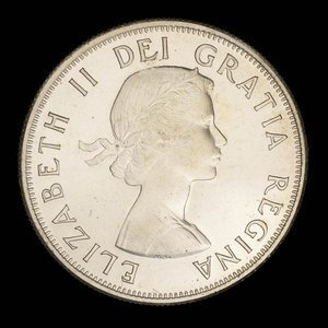 Canada, Élisabeth II, 50 cents : 1958