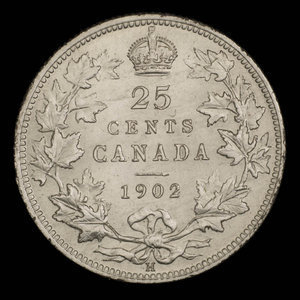 Canada, Édouard VII, 25 cents : 1902
