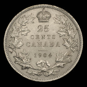 Canada, Édouard VII, 25 cents : 1904