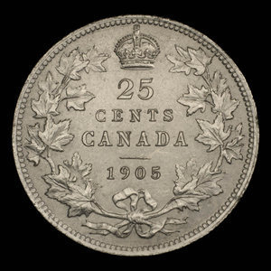 Canada, Édouard VII, 25 cents : 1905