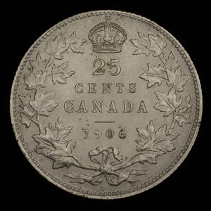 Canada, Édouard VII, 25 cents : 1906
