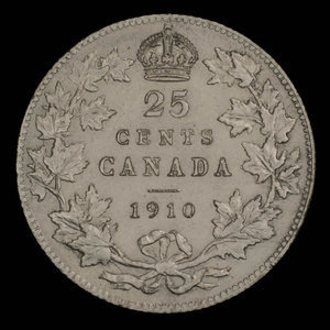 Canada, Édouard VII, 25 cents : 1910