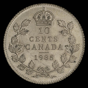 Canada, Georges V, 10 cents : 1935