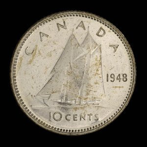 Canada, Georges VI, 10 cents : 1948