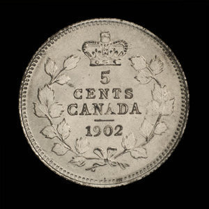 Canada, Édouard VII, 5 cents : 1902