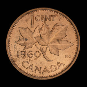 Canada, Élisabeth II, 1 cent : 1960