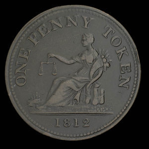 Canada, inconnu, 1 penny : 1812