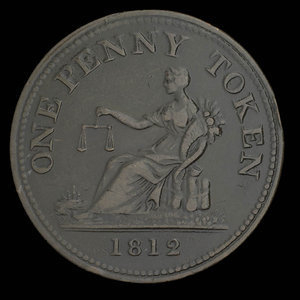 Canada, inconnu, 1 penny : 1812