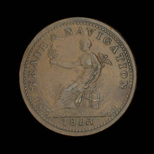 Canada, inconnu, 1/2 penny : 1813