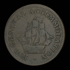 Canada, inconnu, 1/2 penny : 1813