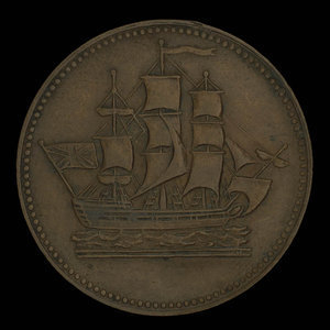 Canada, inconnu, 1/2 penny : 1835