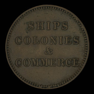 Canada, inconnu, 1/2 penny : 1835