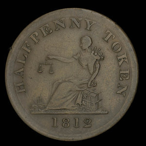 Canada, inconnu, 1/2 penny : 1812