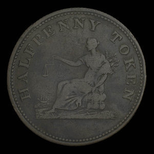 Canada, inconnu, 1/2 penny : 1815