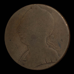 Canada, inconnu, 1/2 penny : 1838