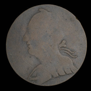 Canada, inconnu, 1/2 penny : 1838