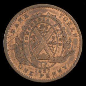 Canada, Banque du Peuple (People's Bank), 1 penny : 1837