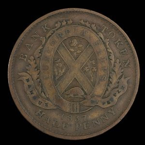 Canada, Banque du Peuple (People's Bank), 1/2 penny : 1837