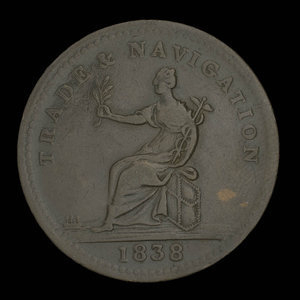 Guyane britannique, inconnu, 1 stiver : 1838