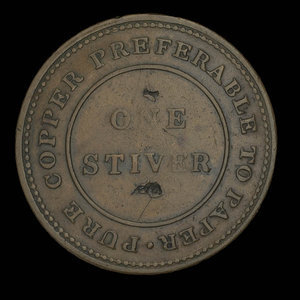 Guyane britannique, inconnu, 1 stiver : 1838