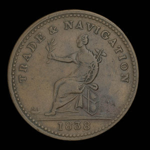 Guyane britannique, inconnu, 1 stiver : 1838