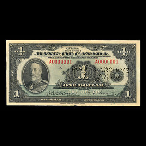 Canada, Banque du Canada, 1 dollar : 1935