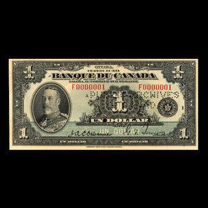 Canada, Banque du Canada, 1 dollar : 1935