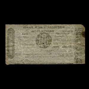 Canada, Wfd. Nelson & Cie., 30 sous : 9 octobre 1837