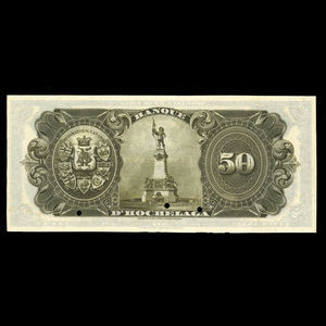 Canada, Banque d'Hochelaga, 50 piastres : 1 mars 1907