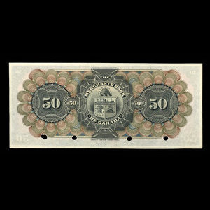 Canada, Merchants Bank of Canada (The), 50 dollars : 2 janvier 1903