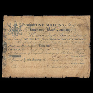 Canada, Compagnie de la Baie d'Hudson, 1 shilling : 1832
