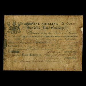 Canada, Compagnie de la Baie d'Hudson, 1 shilling : 1832