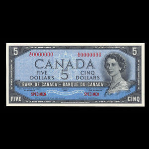 Canada, Banque du Canada, 5 dollars : 1954