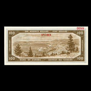 Canada, Banque du Canada, 100 dollars : 1954