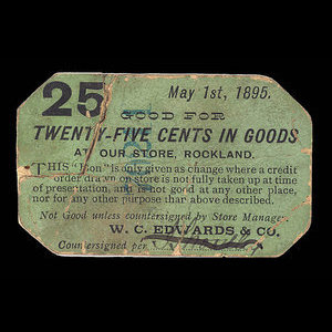 Canada, W.C. Edwards & Cie. Ltée., 25 cents : 1 mai 1895