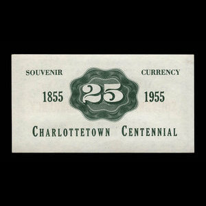 Canada, Ville de Charlottetown, 25 cents : 31 décembre 1955